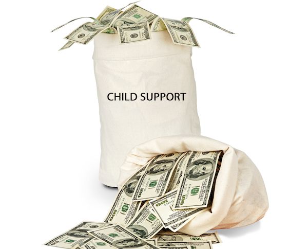 bag of money for child support