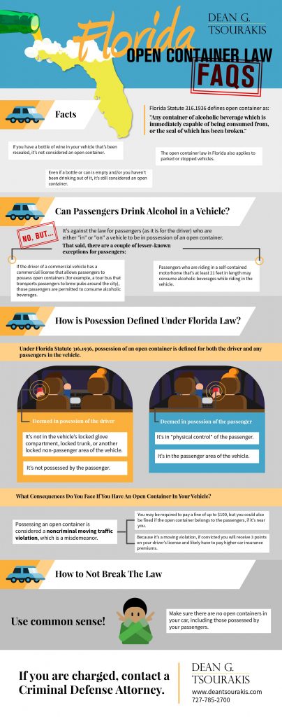 florida dui open container laws infographic